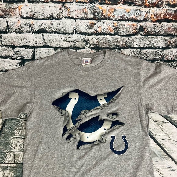 NFL Other - Vtg Indianapolis Colts NFL Graphic Gray Shirt‎ L